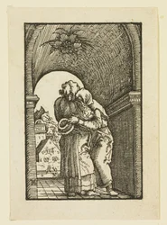 Joaquín abrazando a Santa Ana